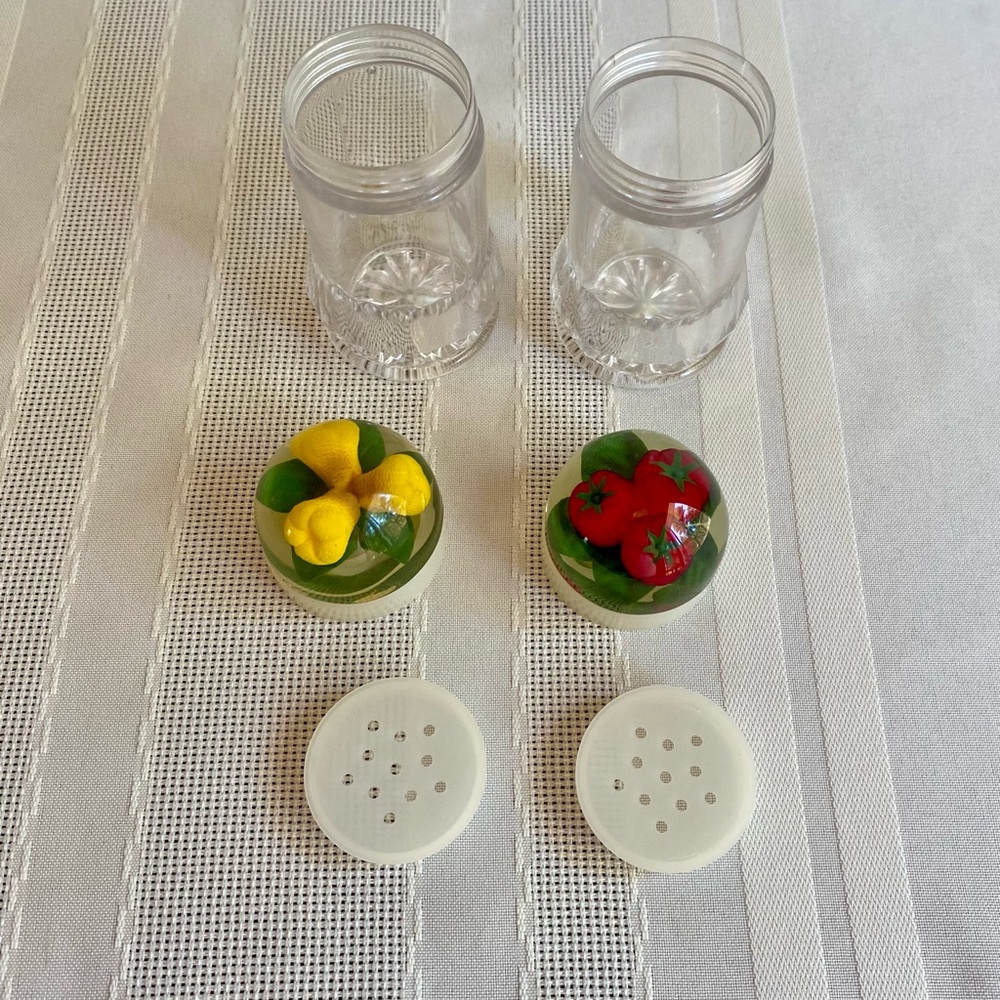 Vintage Acrylic Condiment Set Lucite - Picture 9 of 16